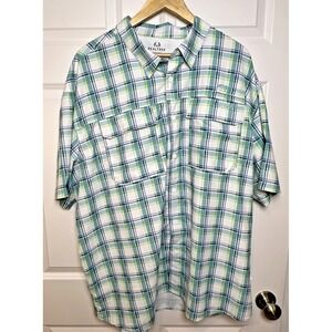 Realtree Fishing 2XL Offshore Plaid TS10658 UPF50 Quick Dry Wicking Vented Back